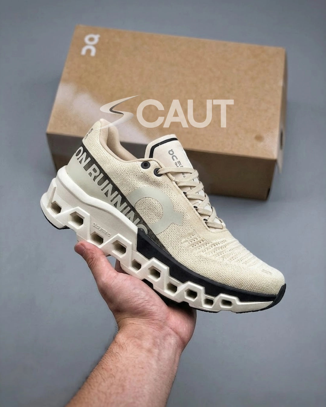 Tênis Masculino On Cloudmonster 2 Bege