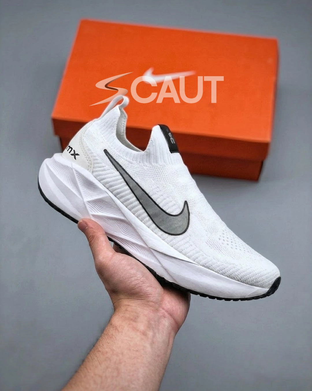 Tênis Nike Zoom X Meia Knit Branco + Brinde Especial