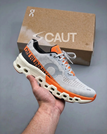 Tênis Masculino On Cloudmonster 2 Cinza e Laranja