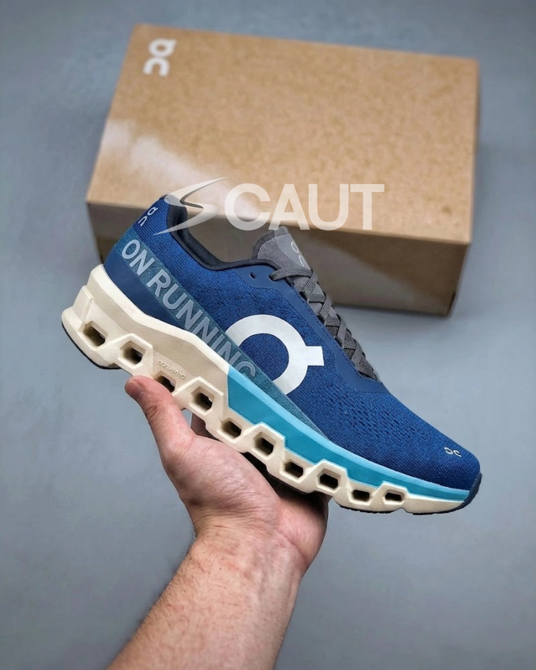 Tênis Masculino On Cloudmonster 2 Azul Marinho + Frete Rápido + Brinde Especial