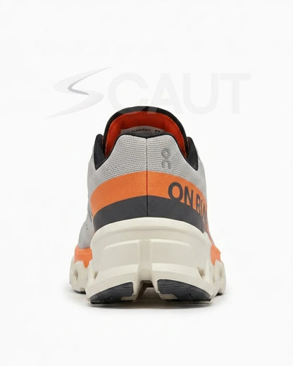 On Cloudmonster 2 Cinza e Laranja - Fundo