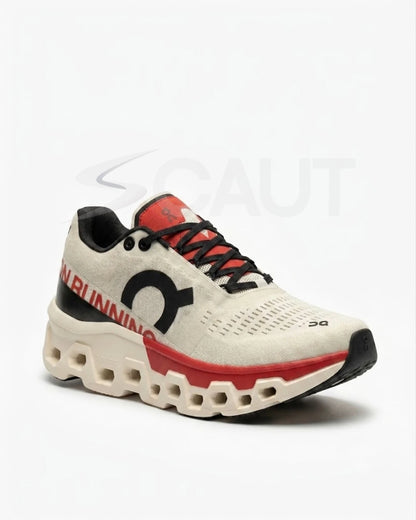 Tênis Masculino On Cloudmonster 2 Branco e Vermelho
